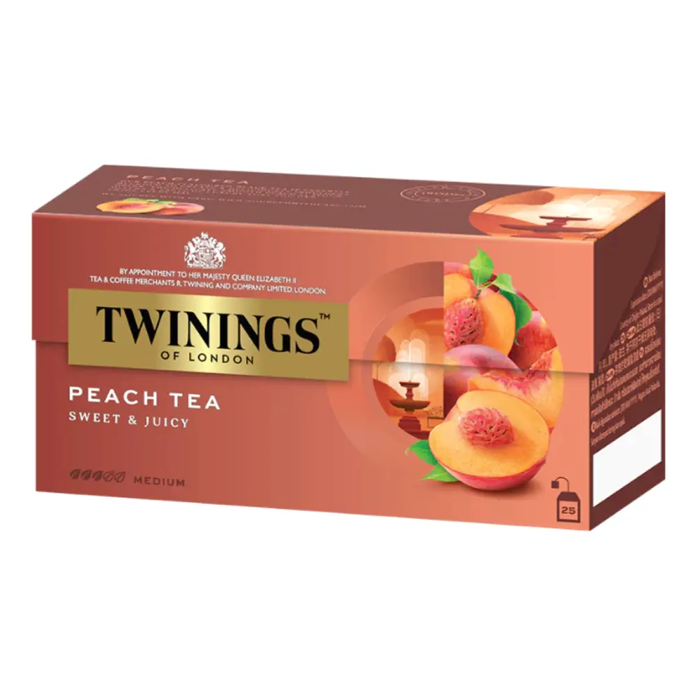 Trà Đào, Peach Tea, Sweet & Juicy, 25 Túi Trà (50g) - TWININGS